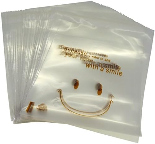 "Smile Face" Cookie Candy Party Gift Bags with Self-Adhesive, Pack of 95