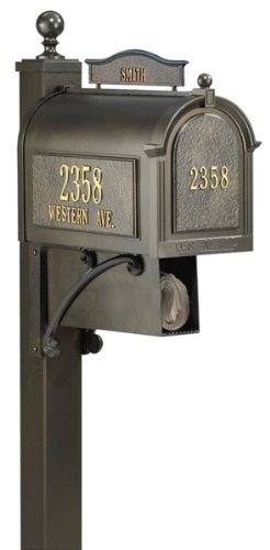Ultimate French Bronze Streetside Mailbox Package Customize: Yes On Sale