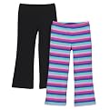 Toddler Girls' Circo&reg; 2pk Knt Pant - Ebony/Multi Stripe