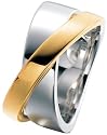 Pierre Cardin - Bague Argent 925/1000 Bicolore - Entrelac&eacute; - T56 - 43810419160