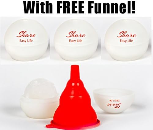 Share Easy Life New Ice Balls 4u2 4 X 2.5 Inches Sphere Ice Mold to Make Ice Ball and Ice Cream Ball
