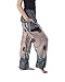 Lannaclothesdesign Women's Smocked Rose Circle Two Pockets Boho Yoga Pants