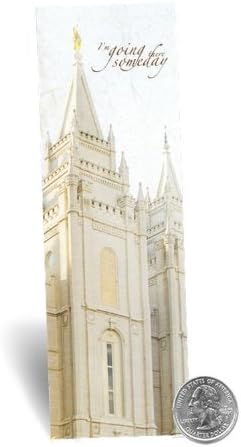 LDS "I'm Going There Someday" Michael VaughAn Bookmark - Salt Lake Temple - Bookmark for Scriptures - Baptism Gift