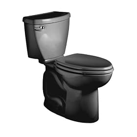American Standard 2386.014.178 Cadet 3 Right Height Elongated Two-Piece Toilet with 14-Inch Rough-In, Black