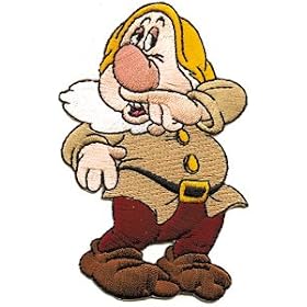 Snow White & The seven Dwarf Sneezy Embroidered Iron On Disney Movie Patch