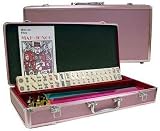 Pink Aluminum Western Mah Jong Set