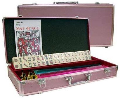 Childrens Toyshop  Toys : Pink Aluminum Western Mah Jong Set