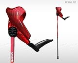SMARTCRUTCH Adjustable Forearm Crutches (Red) - 1 Pair / Adult 5'0