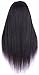Coarse Italian Yaki Wig Brazilain Virgin Natural Color Kinky Straight Lace Front Human Hair Wigs for Black Women 20inch