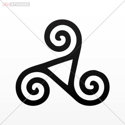 Decal Sticker Tribal Tattoo Design Wall Art Decor Doors Size: 4 X 3.7 Inches Black