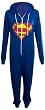 Womens Ladies Superman Onesie Zip Up All In One Jumpsuit (L (UK 12/14), SUPERMAN LOGO)