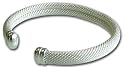 Q Ray Ionized Sterling Sliver Double Mesh Bracelet-SMALL