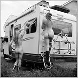 Fax Potato Greeting Card - Naked Women and Caravan - For birthday, Christmas, Anniversary, Christening, Graduation, Maternity, New Job, Retirement, New Home, Congratulations, Get Well Soon, Good Luck, Valentines Day, Sorry