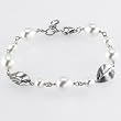 Sterling Silver Leaf Freshwater Pearl Bracelet - 7 Inches