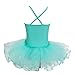 YiZYiF Child Baby Girl Sleeveless Ballet Tutu Dress Leotard Dancewear Green 5-6
