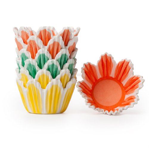 Dress My Cupcake Assorted Yellow, Orange, Green Mini Tulip Cupcake Liners