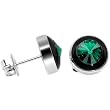 10mm Bezel May Birthstone Stud Earrings
