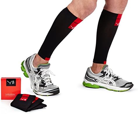Calf Compression Sleeve Socks - Yorkberg Pair of Running Leg Compression Socks for Women and Men