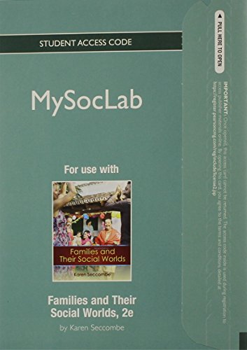 NEW MySocLab without Pearson eText -- Standalone Access Code Card -- for Families and Their Social Worlds (2nd Edition)