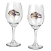 Baltimore Ravens NFL 2pc Wine Glass Set - Primary Logo