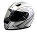 HAWK Silver with Black Full Face Motorcycle Helmet