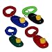Big Button Pet Dog Cat Training Clickers, click with wrist bands - 4 Pack