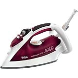 T-Fal FV4379003 Ultraglide Easycord Iron with Scratch Resistant Nonstick Soleplate & Anti-Scale System, Red