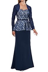 Sweetheart Floor Length  Lace Charmeuse/Chiffon Evening Dress/Mother-of-the-Bride Dress  With a Bow(s)