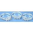 3 Silver Finger Ring Jewelry Findings Charm Beading