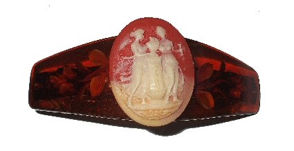 Cameo Women At Watering Hole Amber Richness Hair Jewelry Barrette