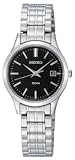 Seiko Black Dial Stainless Steel Ladies Watch SXDC41