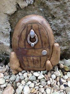 Small Hobbit Door Ideal for Gardens and Bottom of Trees - Let Your Secret Friends in