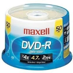 Maxell 16x 4.7 GB DVD-R Spindle (50 Discs)