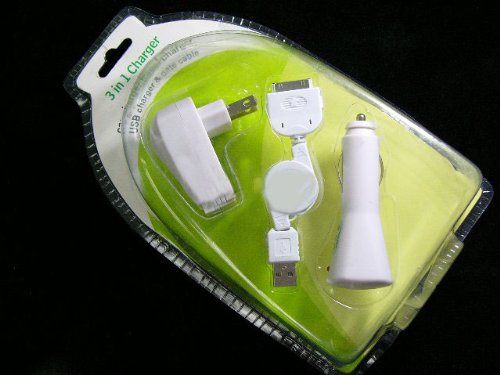 U020 3in1 Car Travel Charger for iPod Classic 80 160GB/Fat nano 4GB 8GB/G1 G2 5 10 20 GB/G3 10 15 20 30 40GB/G4 20GB 40GB U2/Mini 4GB 6GB/Nano G1 1 2 4GB/Nano G2 2 4 8GB/Photo 20 30 40 GB/Touch 8GB 16GB/Video 30 60 80GB
