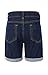 Bienzoe Girl's Denim High Waist Rolled Hem Stretchy Navy Jeans Shorts