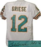 Bob Griese signed Miami Dolphins White Prostyle Jersey HOF 90