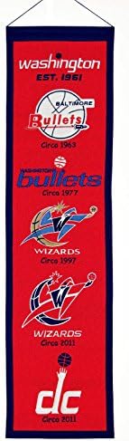 NBA Basketball Washington Wizards - 8"x32" Heavy Wool with Embroidery Sport Team Logo Unframed Heritage Banner #3030