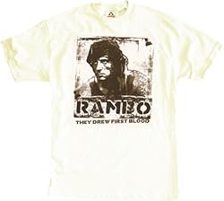 Rambo They Drew The First Blood Cream T-shirt