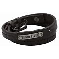 Fossil Herren-Armband Leder braun gewickelt Druckkn�pfe 46 cm JF86571040