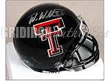 Wes Welker Signed Mini Helmet - Texas Tech - Autographed NFL Mini Helmets