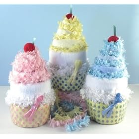 Baby Diaper Sundae/cake Centerpiece and Gift Set