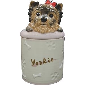 Yorkshire Terrier Collectible Yorkie Dog Puppy Cookie Jar Container by
