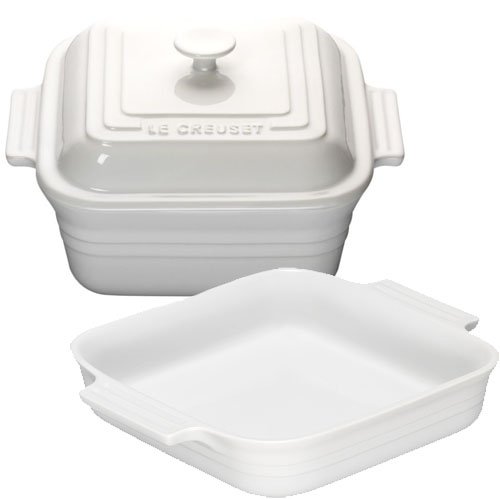 Le Creuset Stoneware Square Dish Set White
