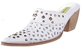 PENNY LOVES KENNY Pico Womens Western Cowboy Slip-On Shoes Clogs Mules Perforated Leather White