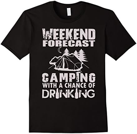 Men's Weekend Forecast: Camping With A Chance of Drinking 2XL Black