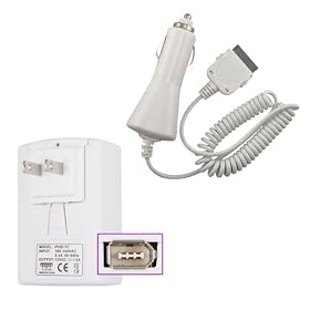 Click here to buy Car +Home Wall AC Charger for iPod Video 30GB 60GB 80GB by eforcity.