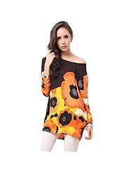 Cashmere Belted Floral Print Long Sleeves  Shirt  Dress