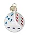 Old World Christmas Vegas Baby Glass Blown Ornaments for Christmas Tree, Dice