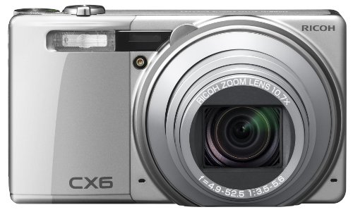 Ricoh CX6 Digitalkamera (10 Megapixels, 10-fach opt. Zoom, 7,62 cm (3 Zoll) Display) silbe Preisvergleich
