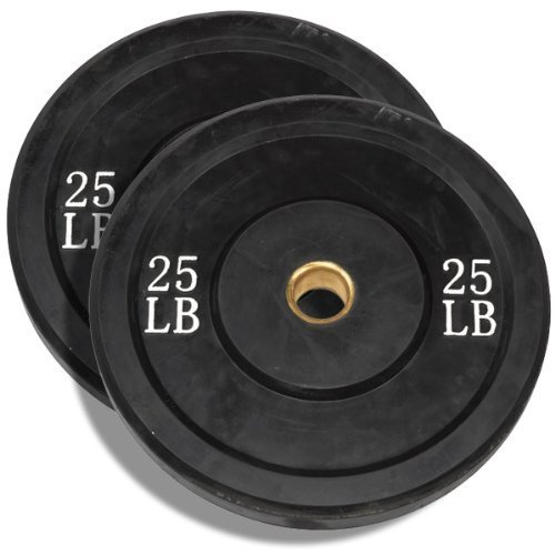 25 Pound Solid Rubber Bumper Plates Pair